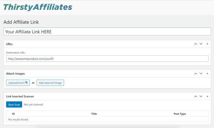 ThirstyAffiliates link manager