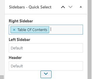 Manually enable your TOC sidebar on a per-post basis