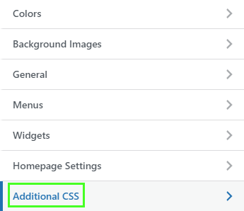 Customizer Additional CSS