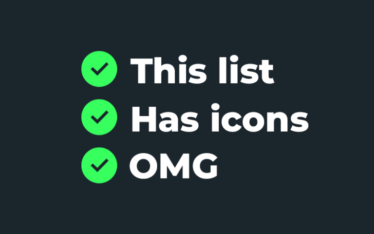 Custom list bullets with Icons, Emojis or Images