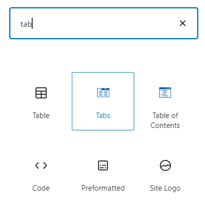 Adding a tabs block with Kadence Blocks