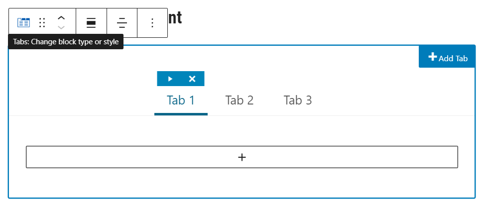 Adding blocks to the kadence blocks tabs block