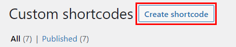 Create a new shortcode