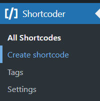 Create a new shortcode with Shortcoder