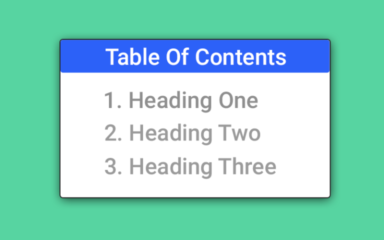 How to add a table of Contents to WordPress