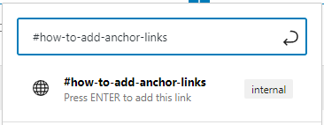 Add jump links (anchor links)