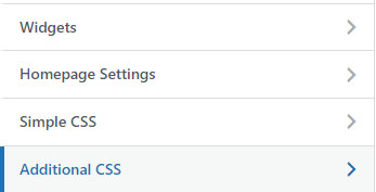 Customizer additional CSS