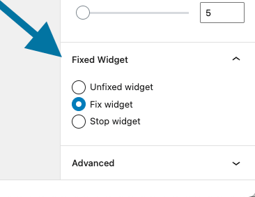 Make a sticky TOC widget with q2w3 fixed widget