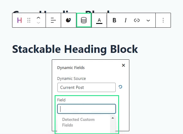 Stackable dynamic content