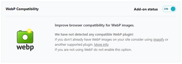 WebP addon for WP-Rocket