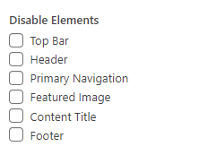 Disable Elements (GeneratePress Premium)