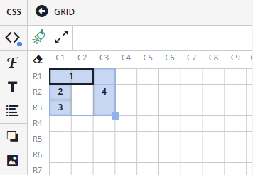 Grid layout example using Microthemer