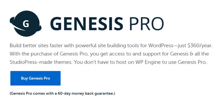 Screenshot of Studiopress Genesis Pro